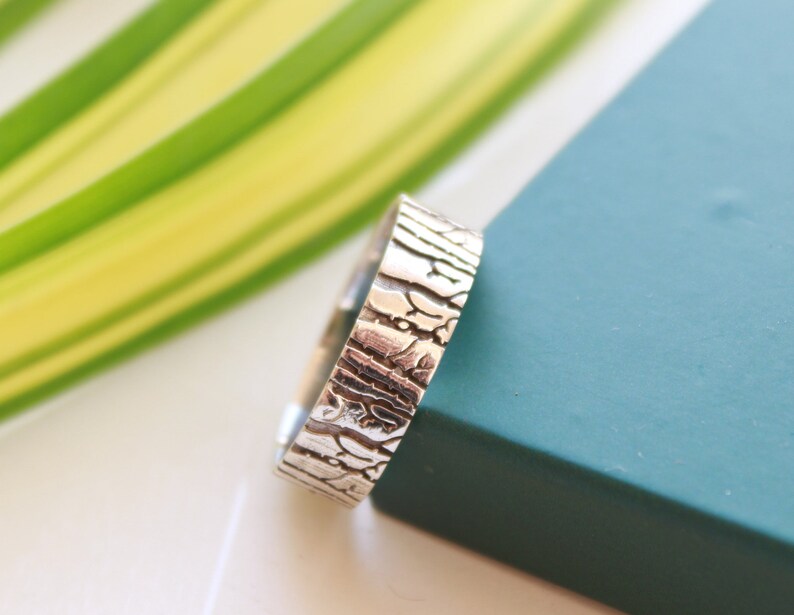 Anti- Anxiety Plain Tree Handmade Meditation Band Ring