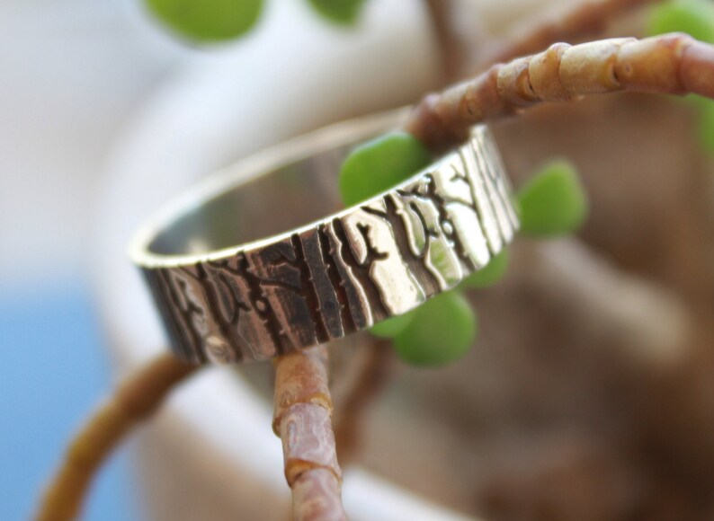 Anti- Anxiety Plain Tree Handmade Meditation Band Ring