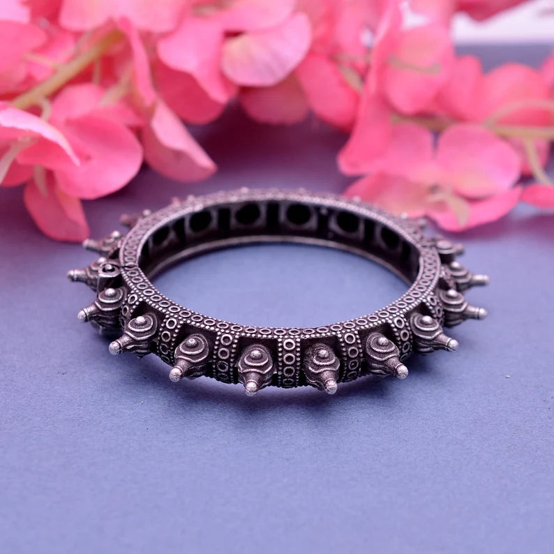 Antique Polished German Silver Vintage Bangle