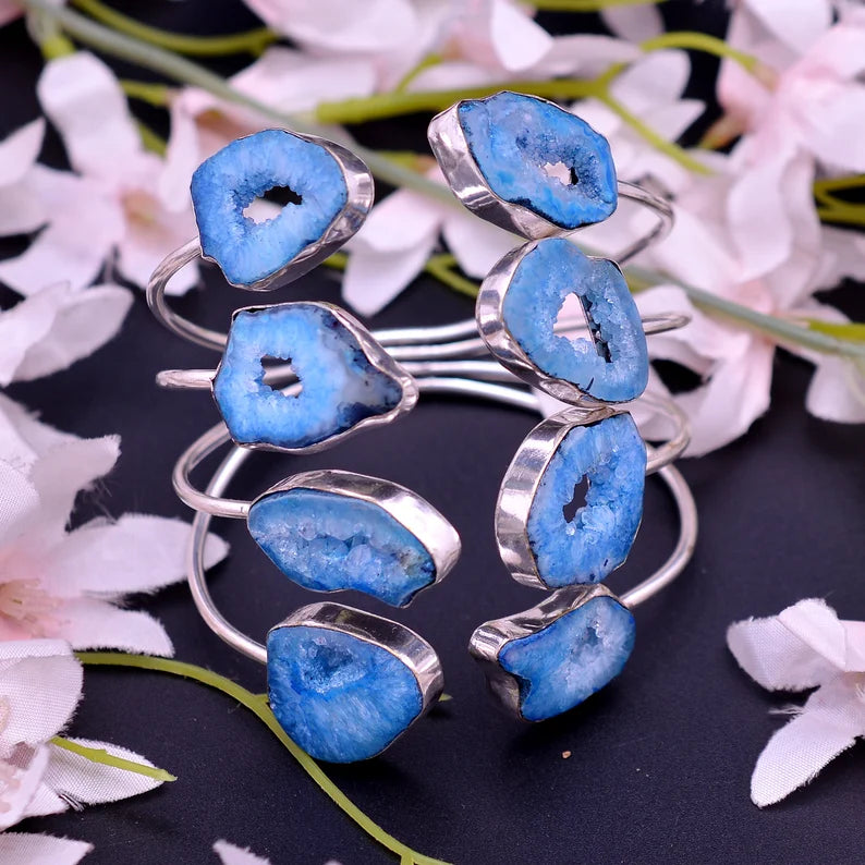 Druzy Four Round Handmade Bangle