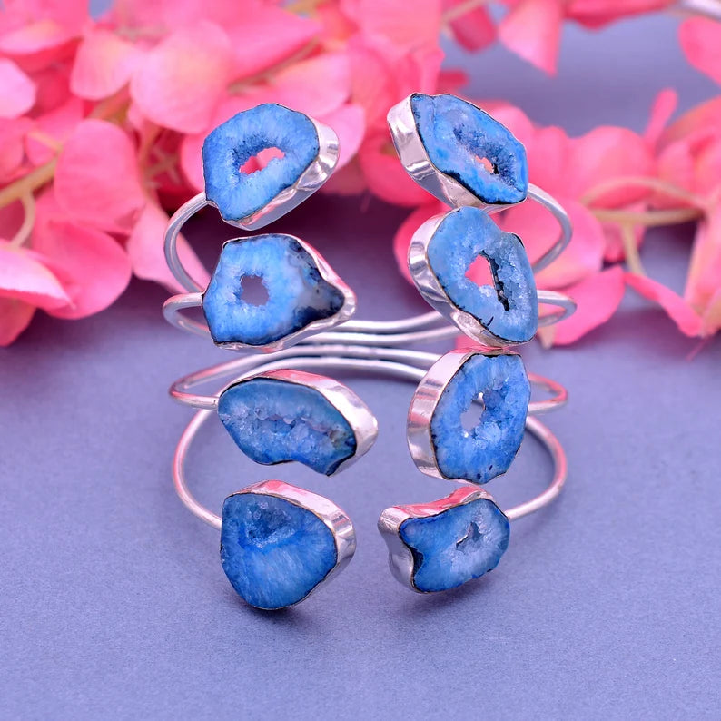 Druzy Four Round Handmade Bangle