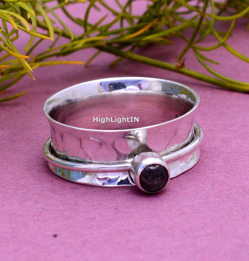 Labradorite Spinner Handcrafted Ring