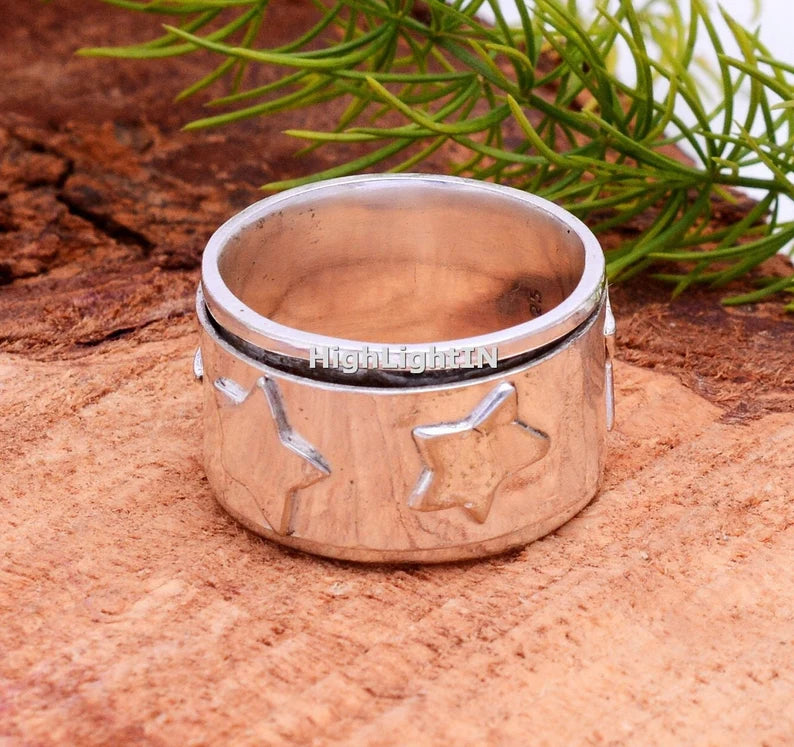 Handmade Star Spinner Ring