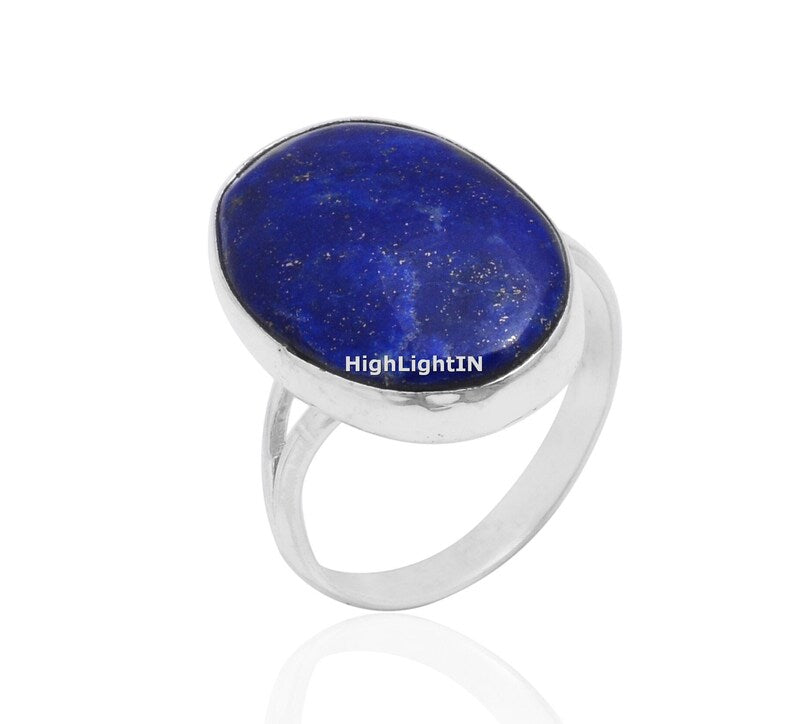 Lapis Lazuli Gemstone Handcrafted Statement Ring