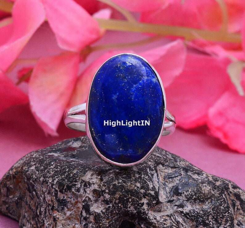 Lapis Lazuli Gemstone Handcrafted Statement Ring