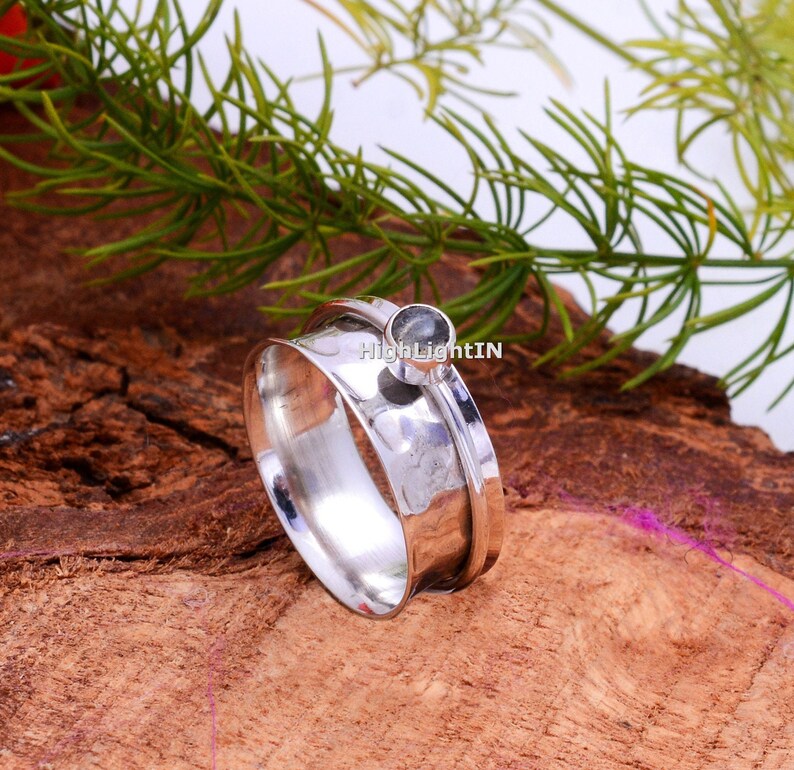 Labradorite Spinner Handcrafted Ring