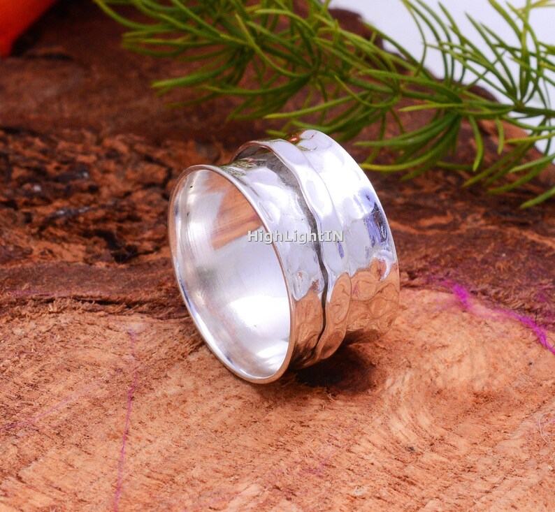 Hammered Spinner Handcrafted Ring