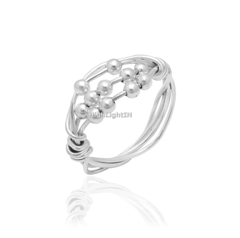 Balls and Wire Antique Looking Statement Handcrafted Ring