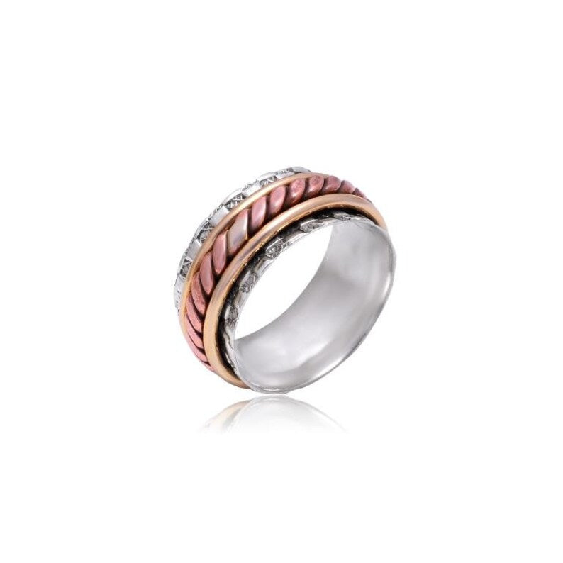 Three Tone Fidget Spinner Thumb Ring