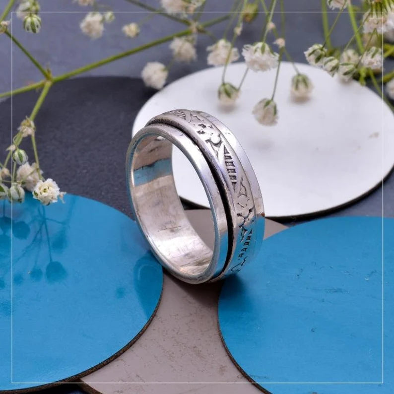 Handcrafted Spinner Band Ring