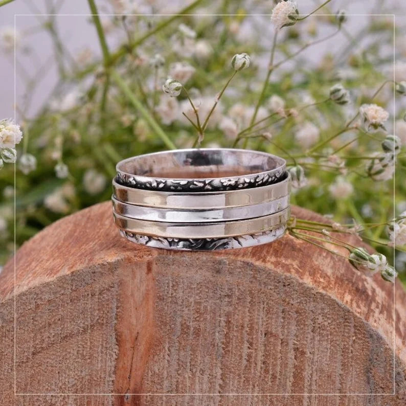Spinner Dual Tone Fidget Ring