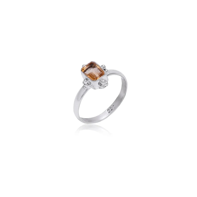 Natural Citrine Handcrafted November Birthstone Ring