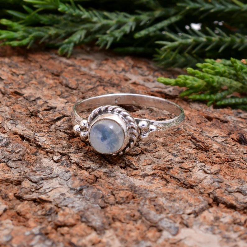 Moonstone June Birthstone Handcrafted Statement Ring