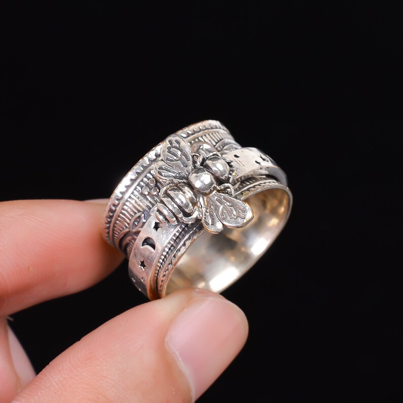 Fidget Honeybee Spinner Ring