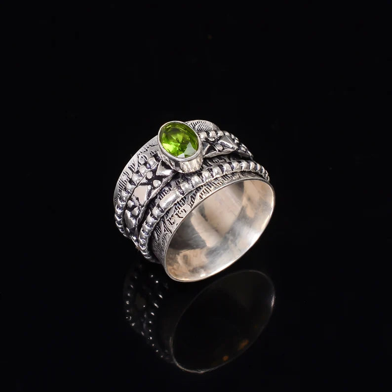 Peridot Spinner Ring
