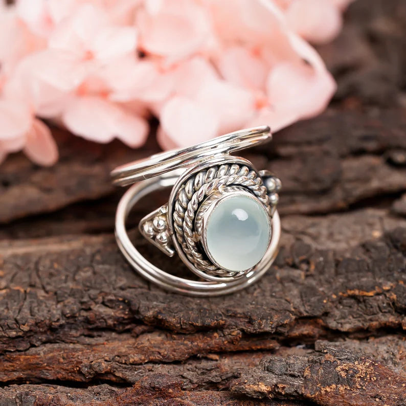 Moonstone Birthstone Promise Statement Handcrafted Ring
