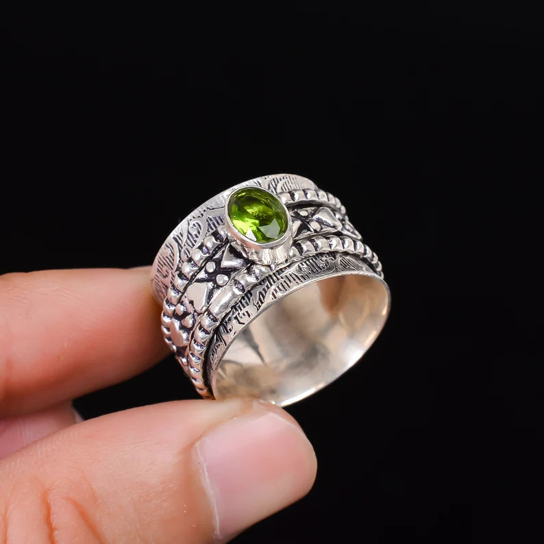 Peridot Spinner Ring