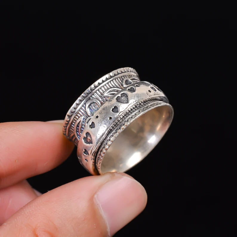 Spinner Textured Anti-Anxiety Ring