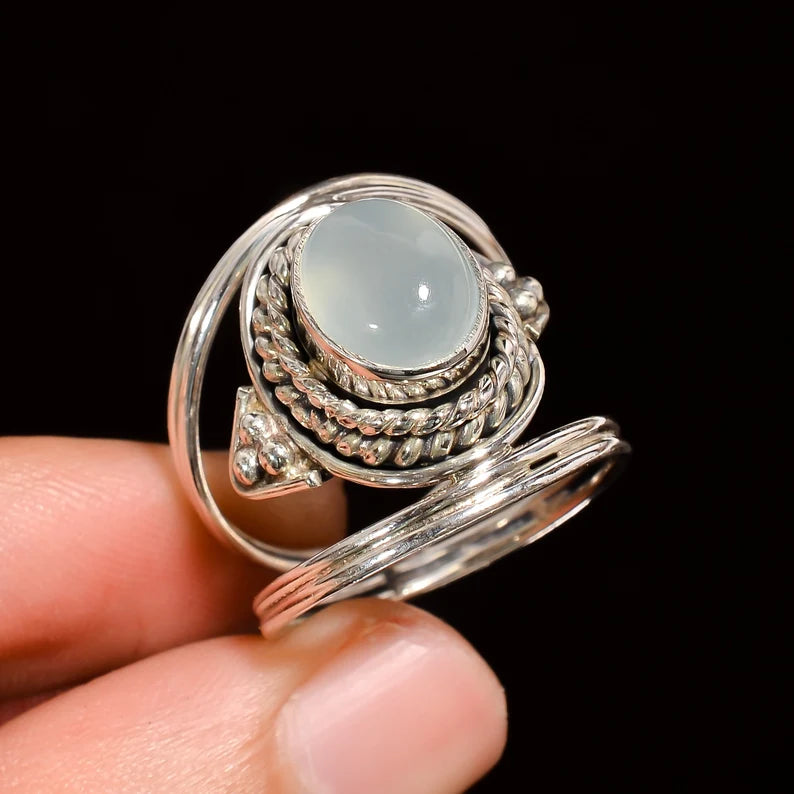 Moonstone Birthstone Promise Statement Handcrafted Ring