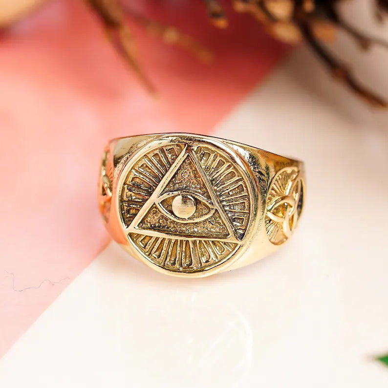 Evil Eye Bohemian Statement All Seeing Eye Ring