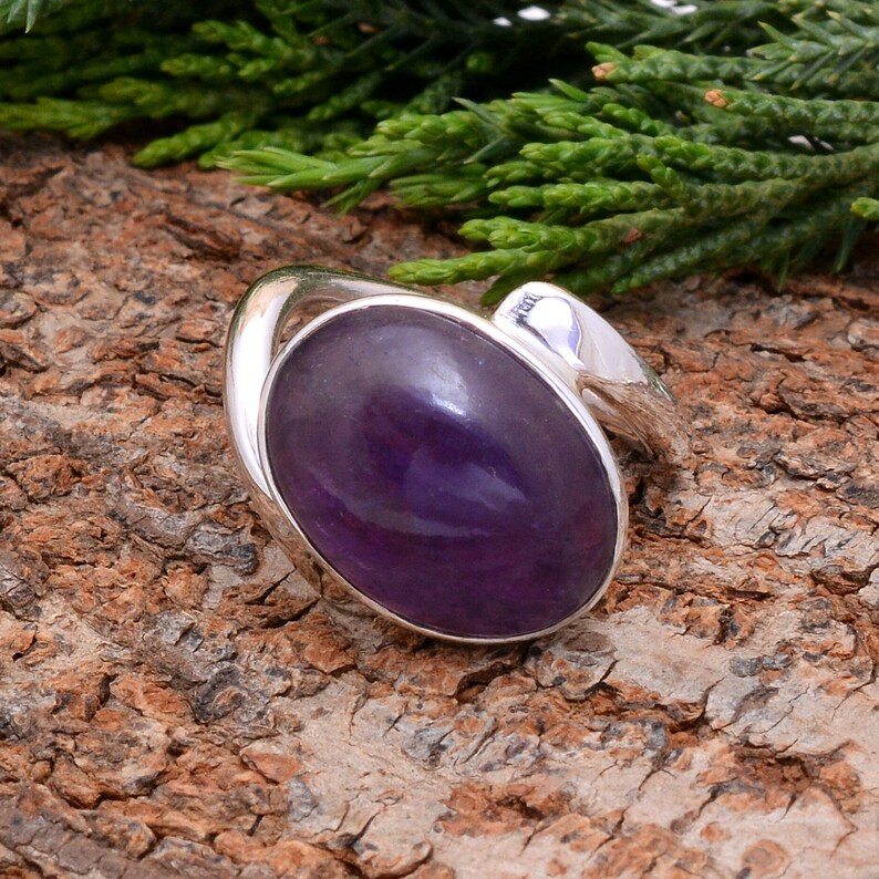 Amethyst Gemstone Birthstone Statement Ring