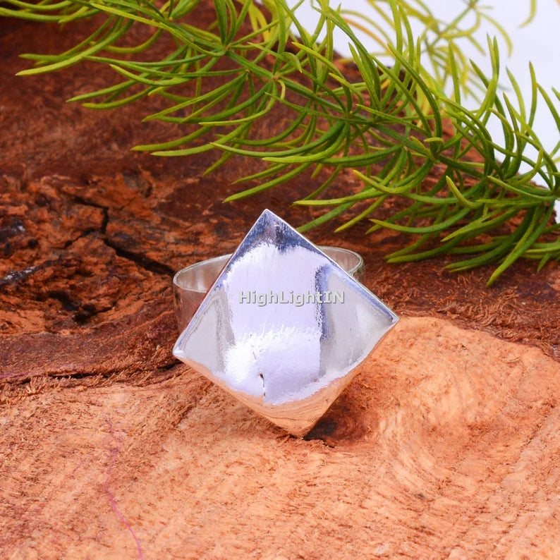 Square Shaped Antique Handcrafted Statement Ring