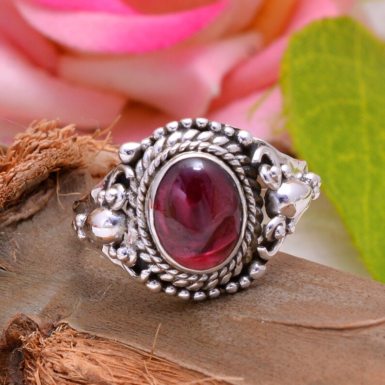 Garnet Victorian Statement Antique Birthstone Ring