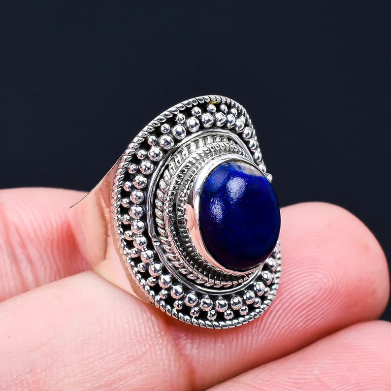 Lapis Lazuli Gemstone Handcrafted Ring