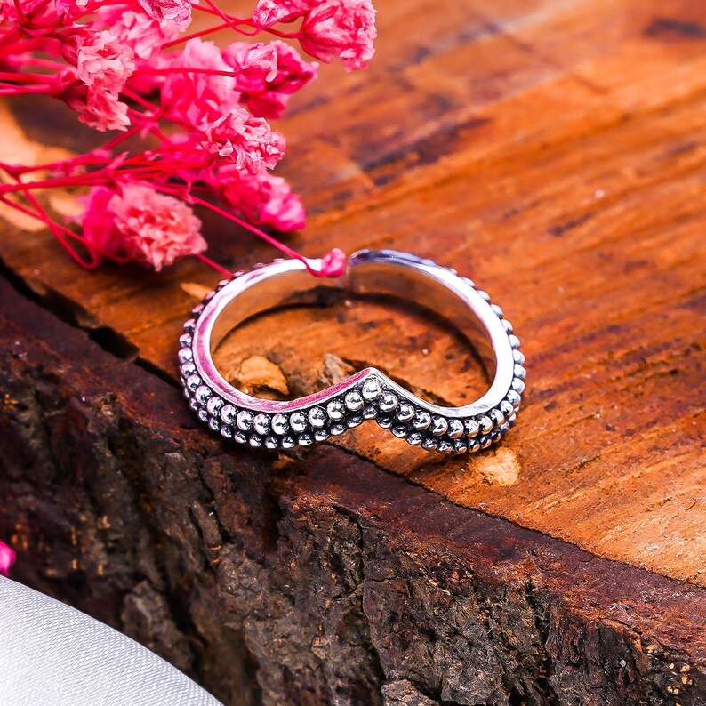 Adjustable Handcrafted Statement Promise Ring
