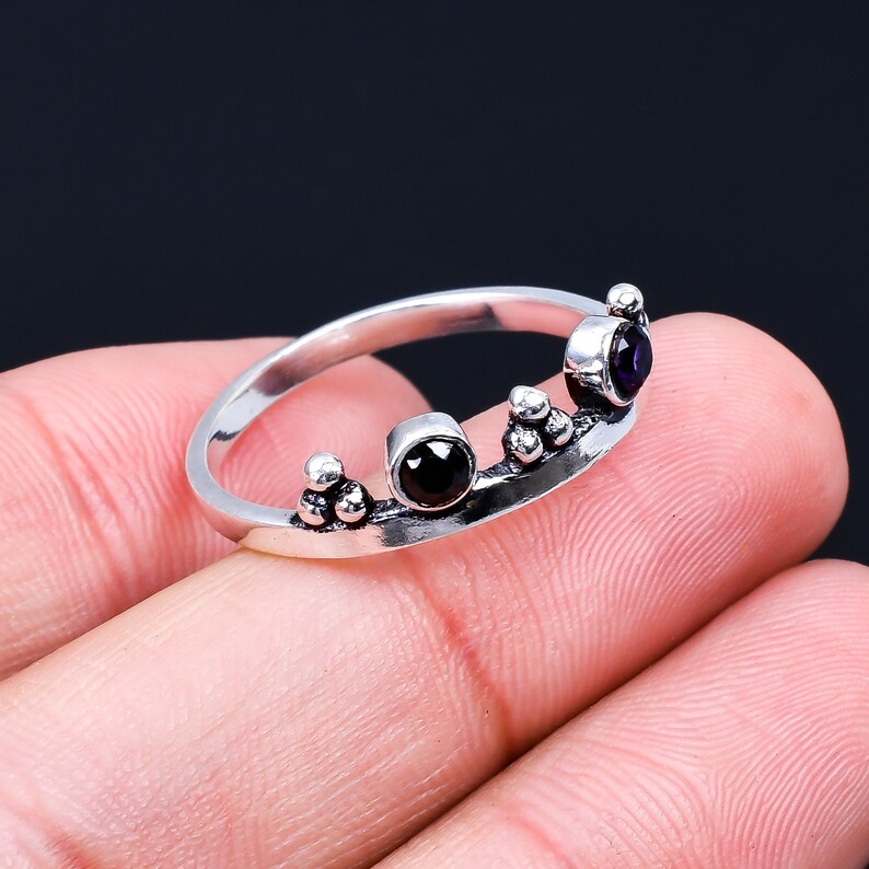 Amethyst Gemstone Handcrafted Statement Ring