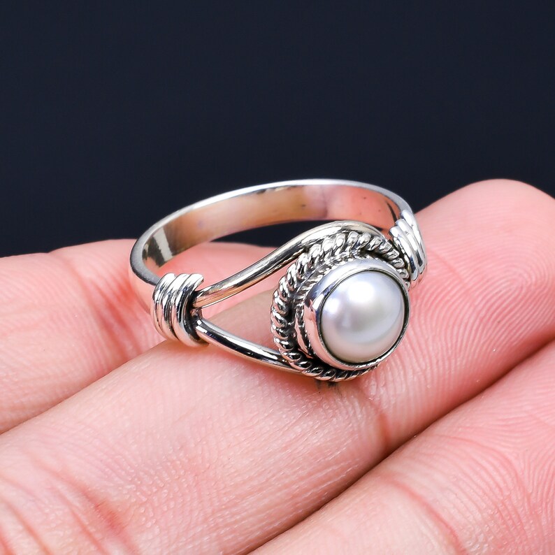 Pearl Handcrafted Gemstone Statement Ring