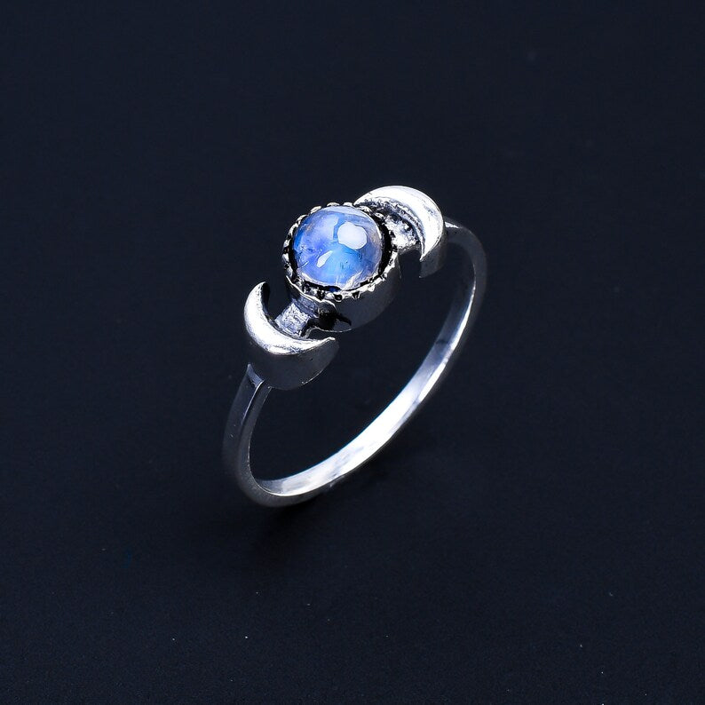 Moonstone Handcrafted Statement Gemstone Ring