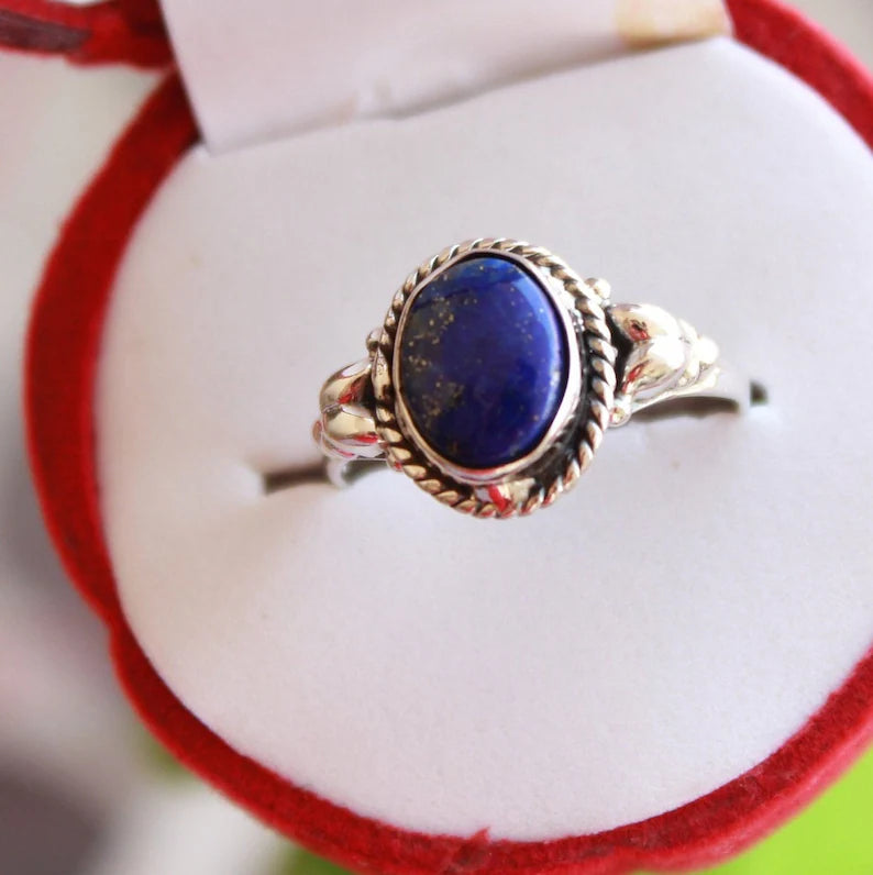 Lapis Lazuli Handmade Birthstone Ring