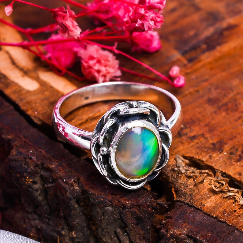 Opal Statement Handcrafted Birthstone Ring
