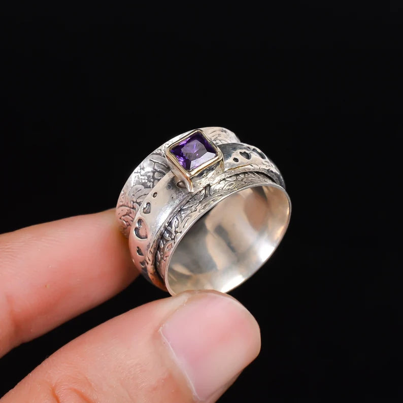 Spinner Ring Amethyst Spinner Ring