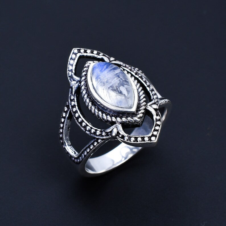 Moonstone Handcrafted Statement Gemstone Ring