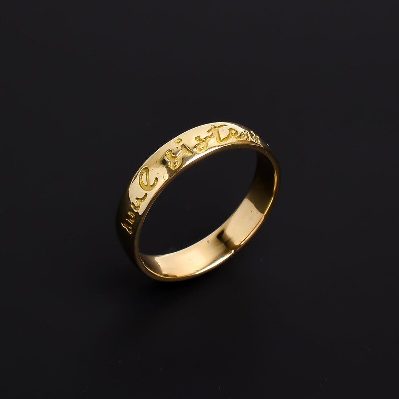 Soul Sister Engraved Statement Minimalist Handcrafted Ring