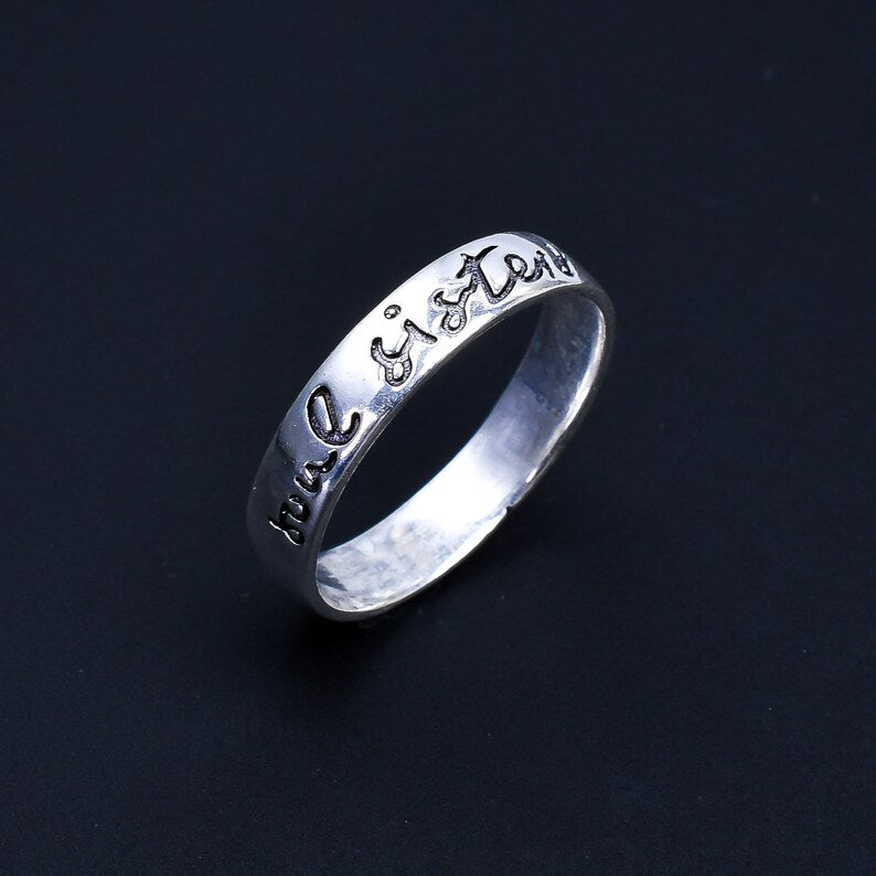 Soul Sister Engraved Statement Minimalist Handcrafted Ring