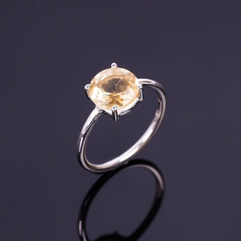 Natural Citrine Gemstone Promise Handmade Ring