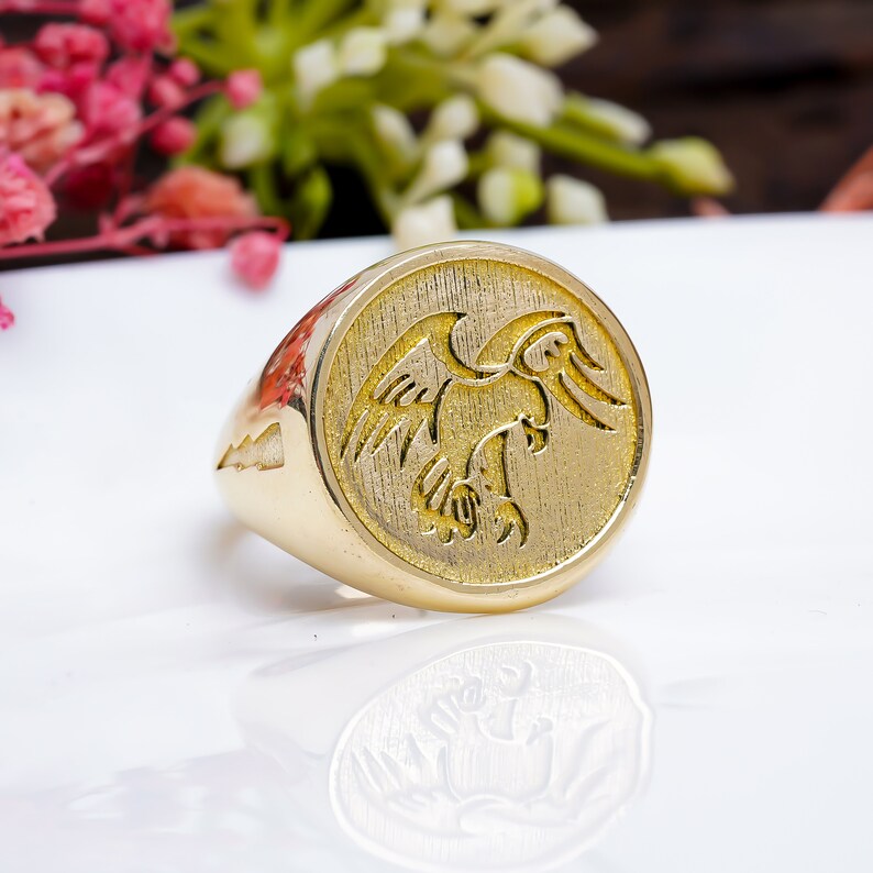 Eagle Engraved Statement Handcrafted Ring