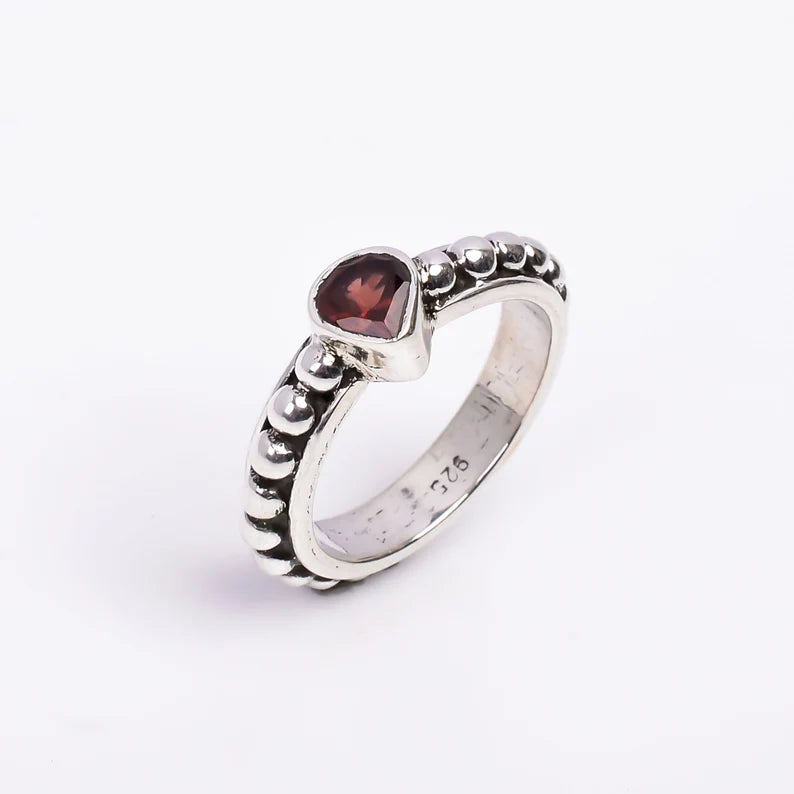 Marquise Shaped Garnet Gemstone Statement Ring