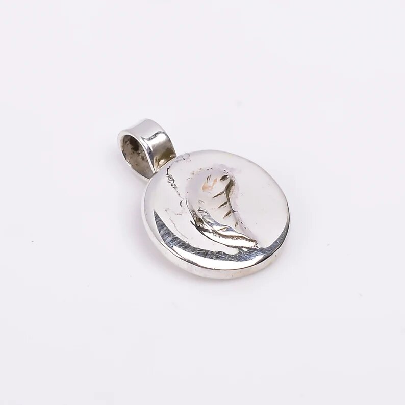 925 Sterling Silver Promise Moon Pendant