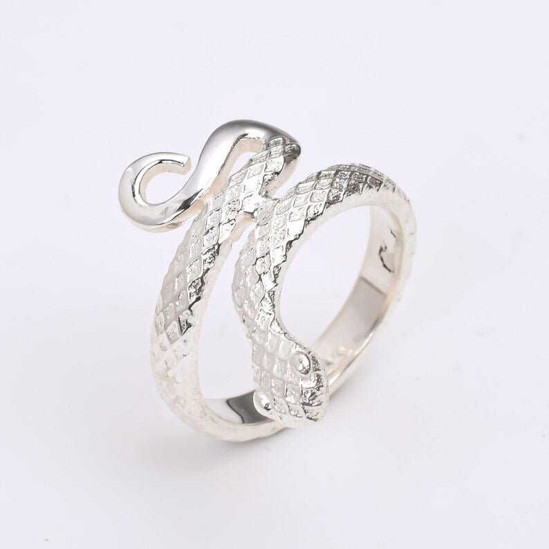 Snake Statement Adjustable Handcrafted Cobra Ring