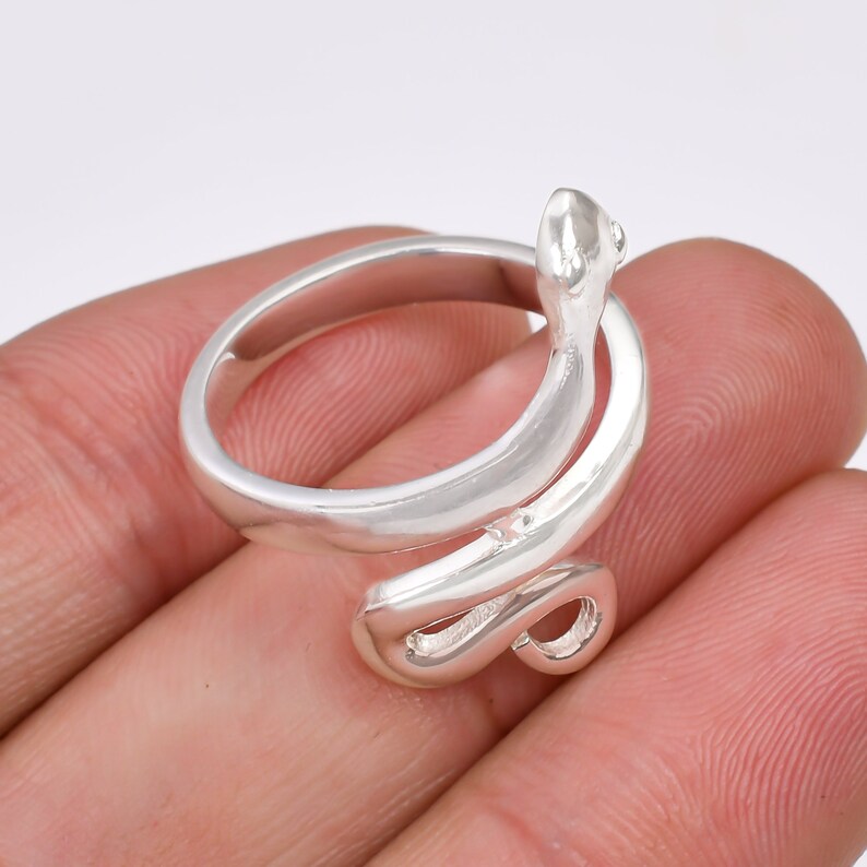 Snake Textured Cobra Adjustable Statement Minimalist Ring