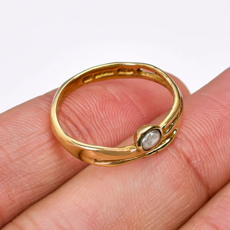 Cubic Zirconia Gemstone Statement Handcrafted Ring