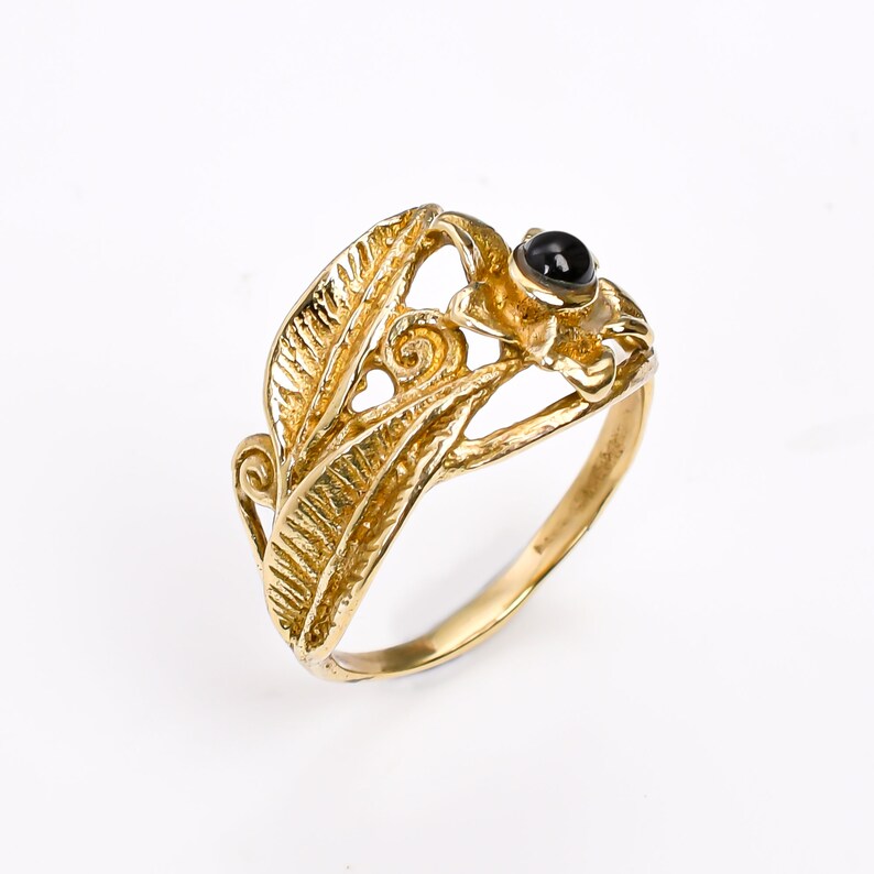 Black Onyx Gemstone Handcrafted Statement Ring