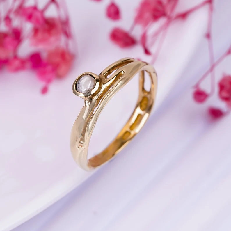 Cubic Zirconia Gemstone Statement Handcrafted Ring