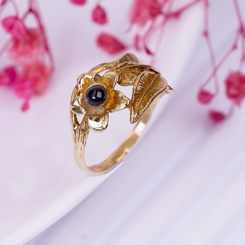 Black Onyx Gemstone Handcrafted Statement Ring