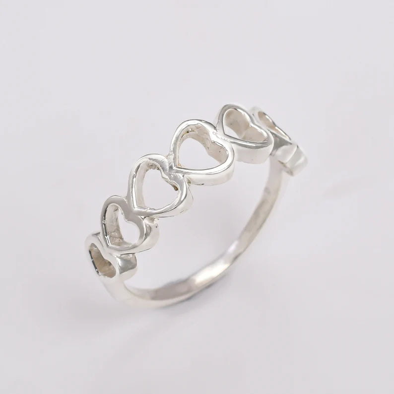 Heart Connected Puzzle Statement Handcrafted Ring