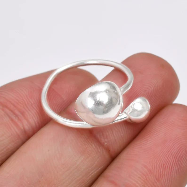 Open Statement Solid Adjustable Handcrafted Ring
